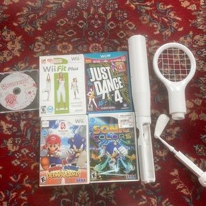 Wii games and accessories - wii fit, just dance 4, sonic colors, sonic and Mario
